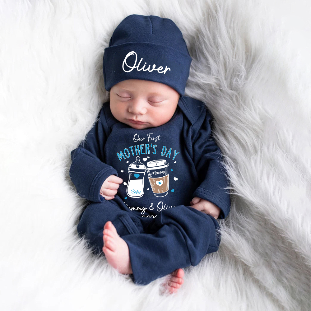 Personalized My First Mother's Day Baby Coming Home Outfit | CWBaby453