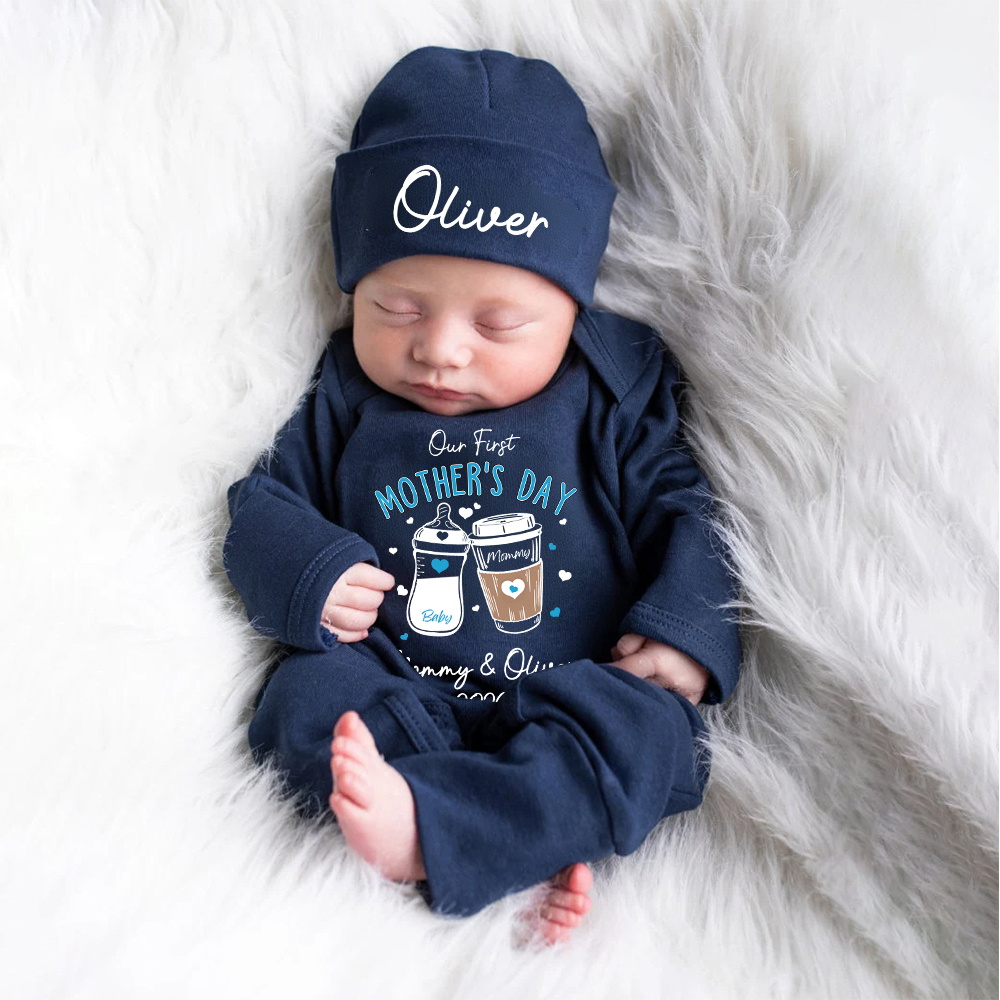 Personalized My First Mother's Day Baby Coming Home Outfit | CWBaby453