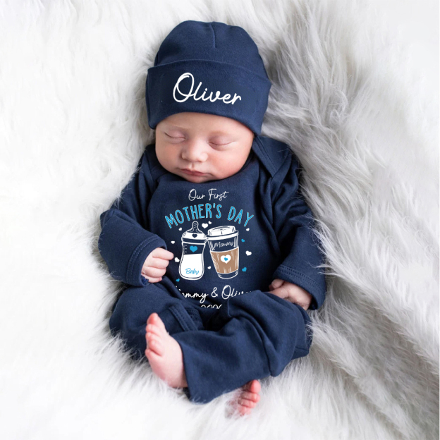 Personalized My First Mother's Day Baby Coming Home Outfit | CWBaby453