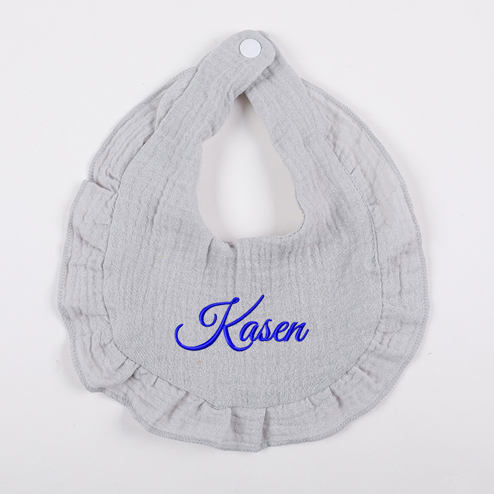 =Personalized Embroidered Baby Cotton Gauze Bibs | CWBaby59