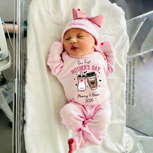 Personalized My First Mother's Day Baby Girl Coming Home Outfit | CWBaby454