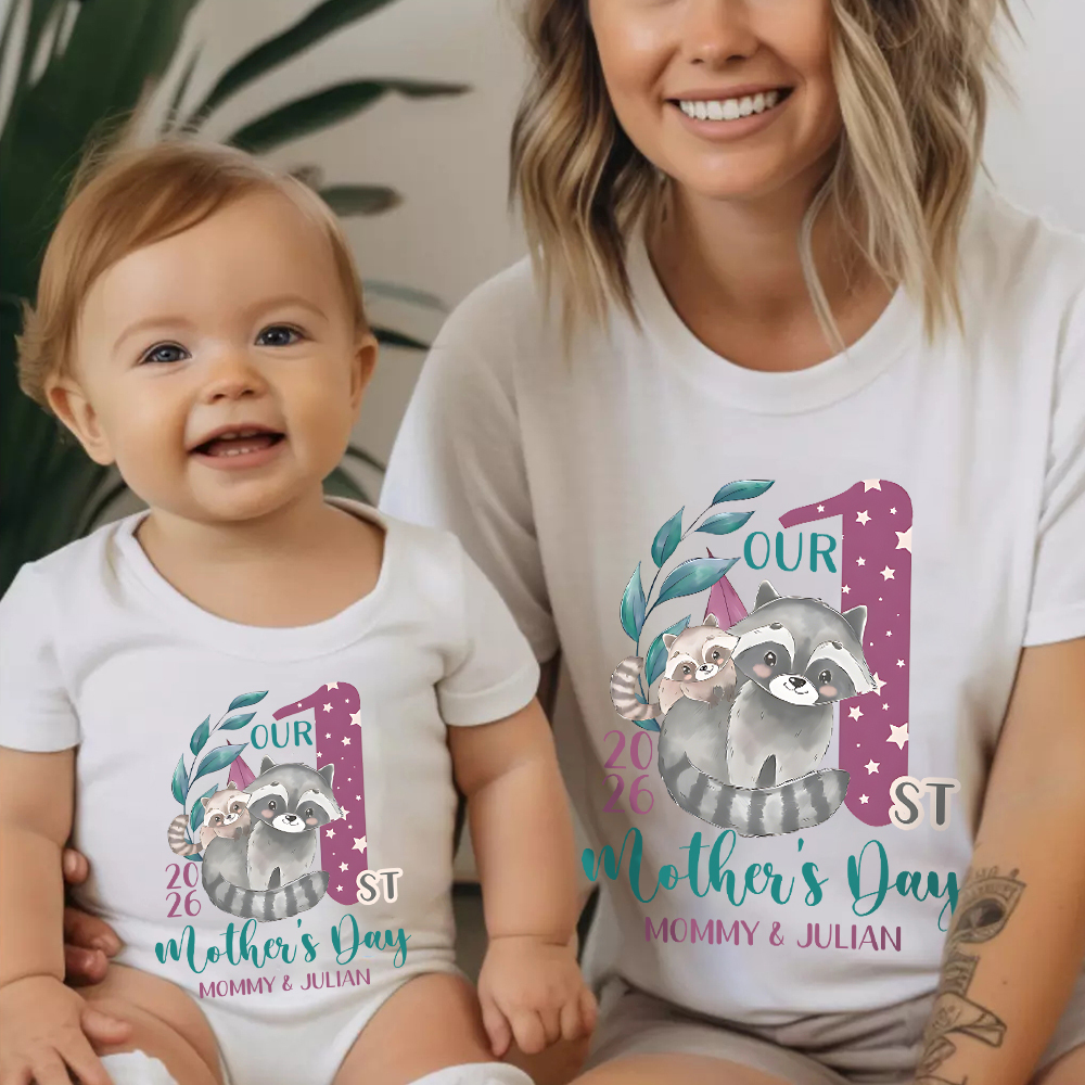 Personalized First Mother's Day Mommy and Baby Outfit | CWFamily131