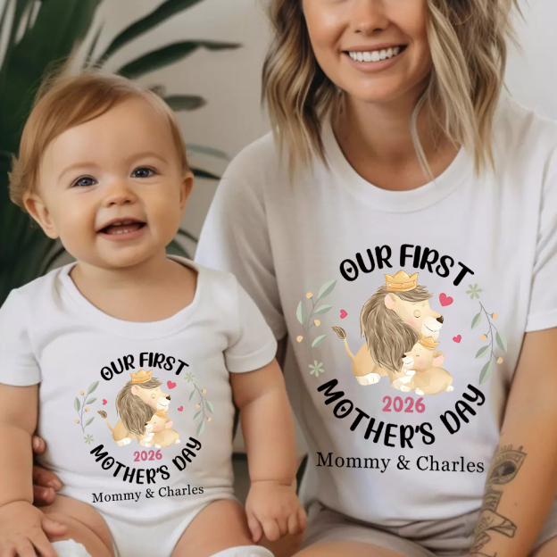 Personalized First Mother's Day Mommy and Baby Outfit | CWFamily144