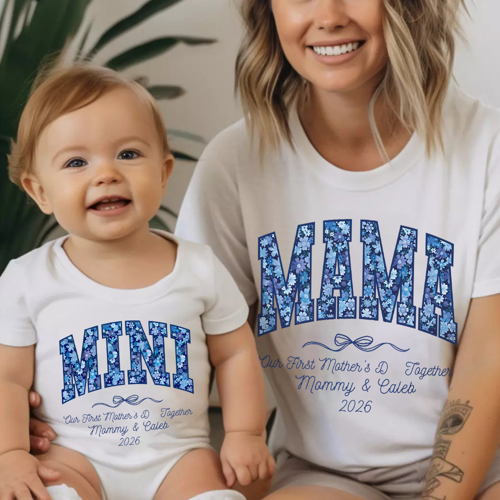 Personalized First Mother's Day Mommy and Baby Outfit | CWFamily145