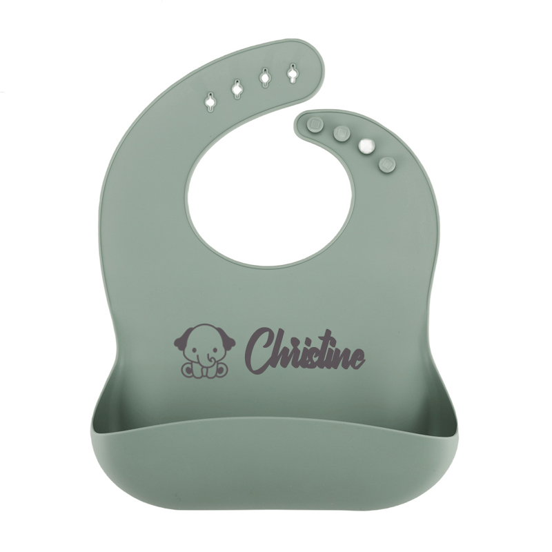 Personalized Name Silicone Ecofriendly Reusable Baby Bib | CWBaby66