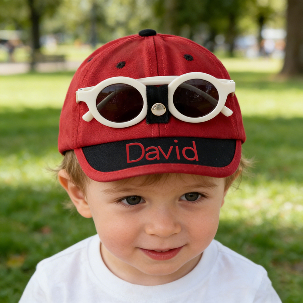 Personalized 2 in 1 Summer Baseball Hat with Sunglasses | CWBeach231
