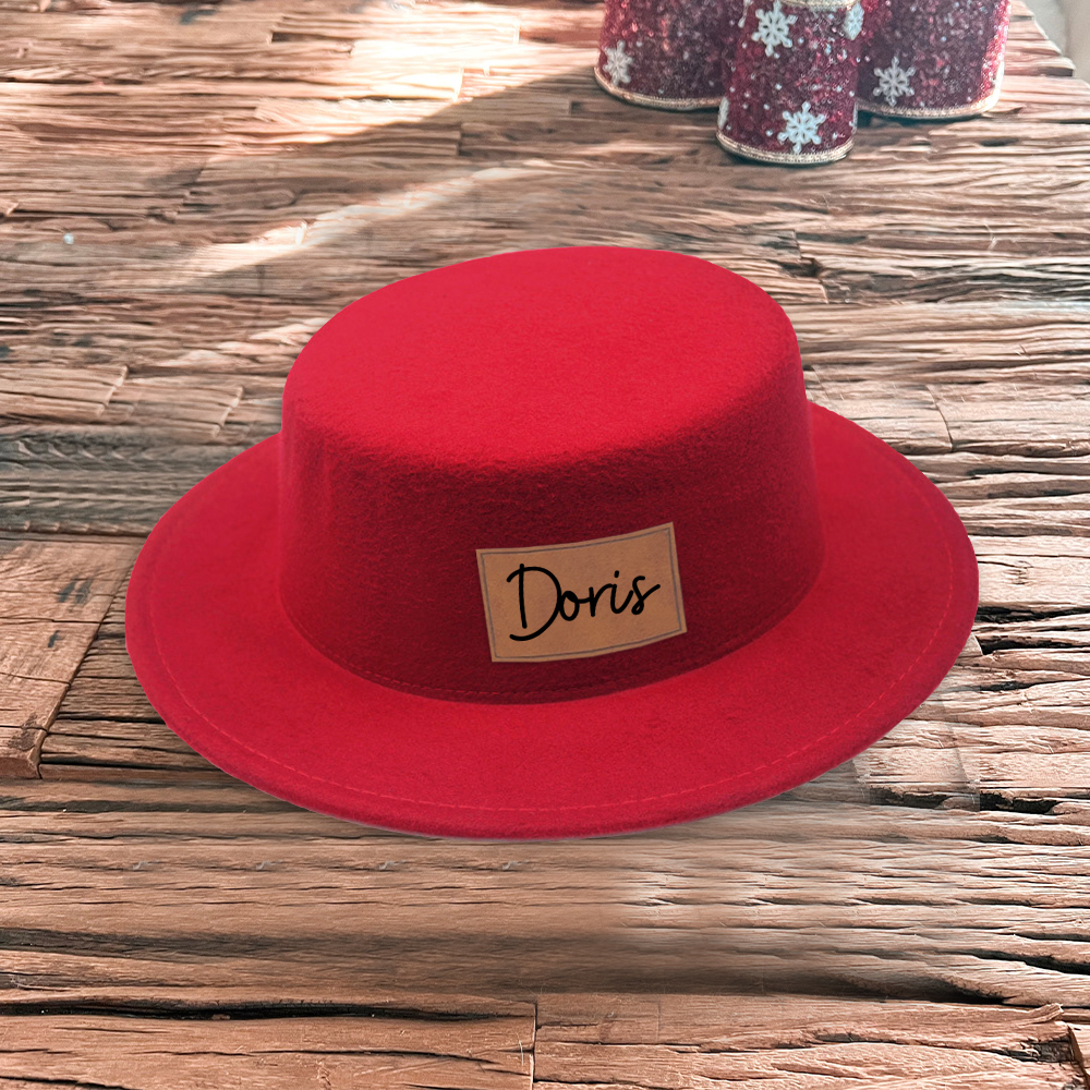 Personalized Leather Patch Jazz Hat for Comfort & Unique | CWBeach104