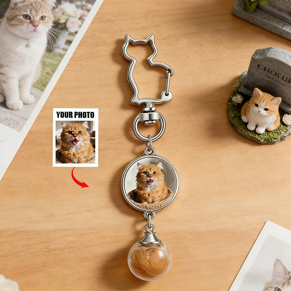 Personalized Pet Memorial Photo Glass Locket & Ashes Urn | BKPet455