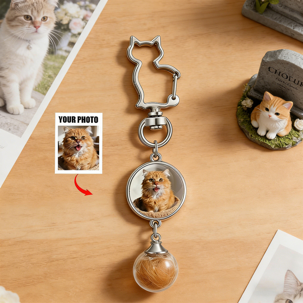 Personalized Pet Memorial Photo Glass Locket & Ashes Urn | BKPet455
