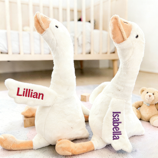 Personalized Embroidery Lovey Goose Plush Toy | CWToy181