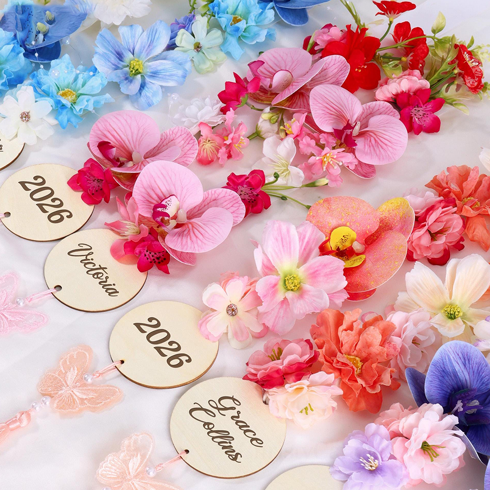 Personalized Elegant Graduation Floral Sash with Tag | CWGift54
