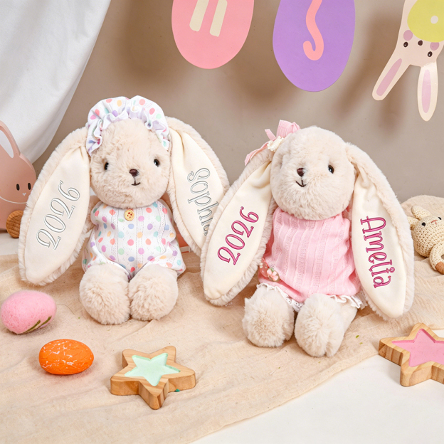 Personalized Comfortable Soft Bunny Plush Huggable Toy | CWToy183
