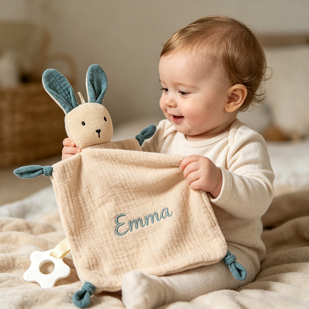 Personalized Baby Embroidery Comforter Sleep Toy | CWToy185