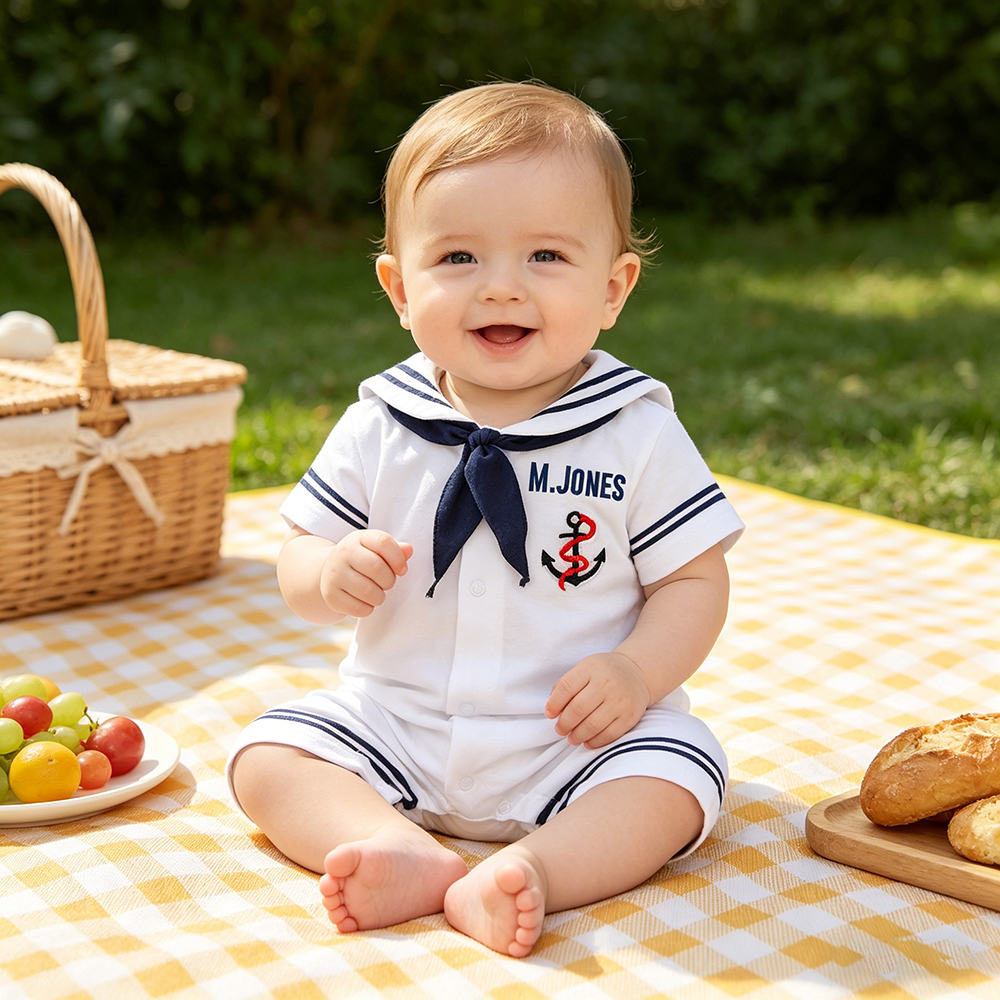 Personalize Adorable Baby Sailor Outfit | CWBaby486