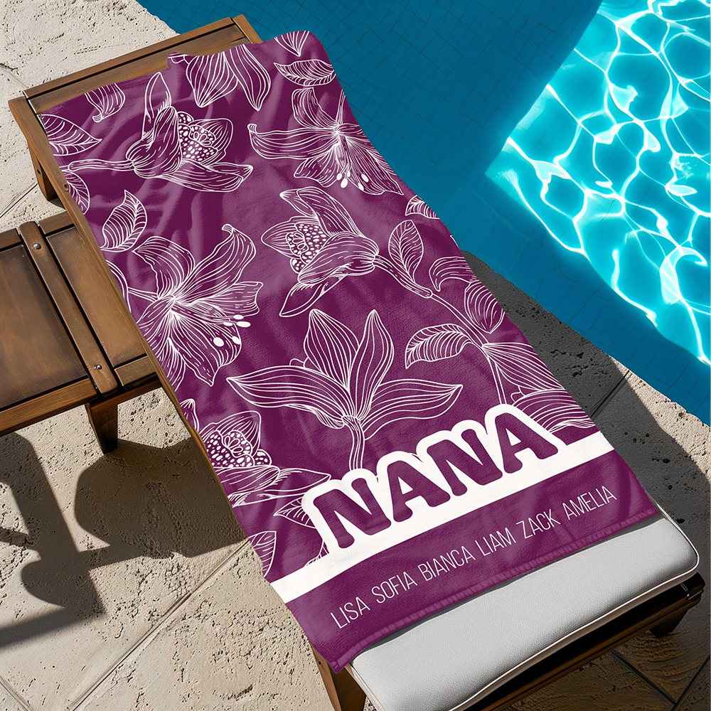 Personalized Grandma Towel for Summer & Beach | CWTowel197