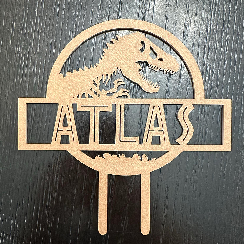 Personalized Jurassic Party Dinosaur Cake Topper | CWGift65