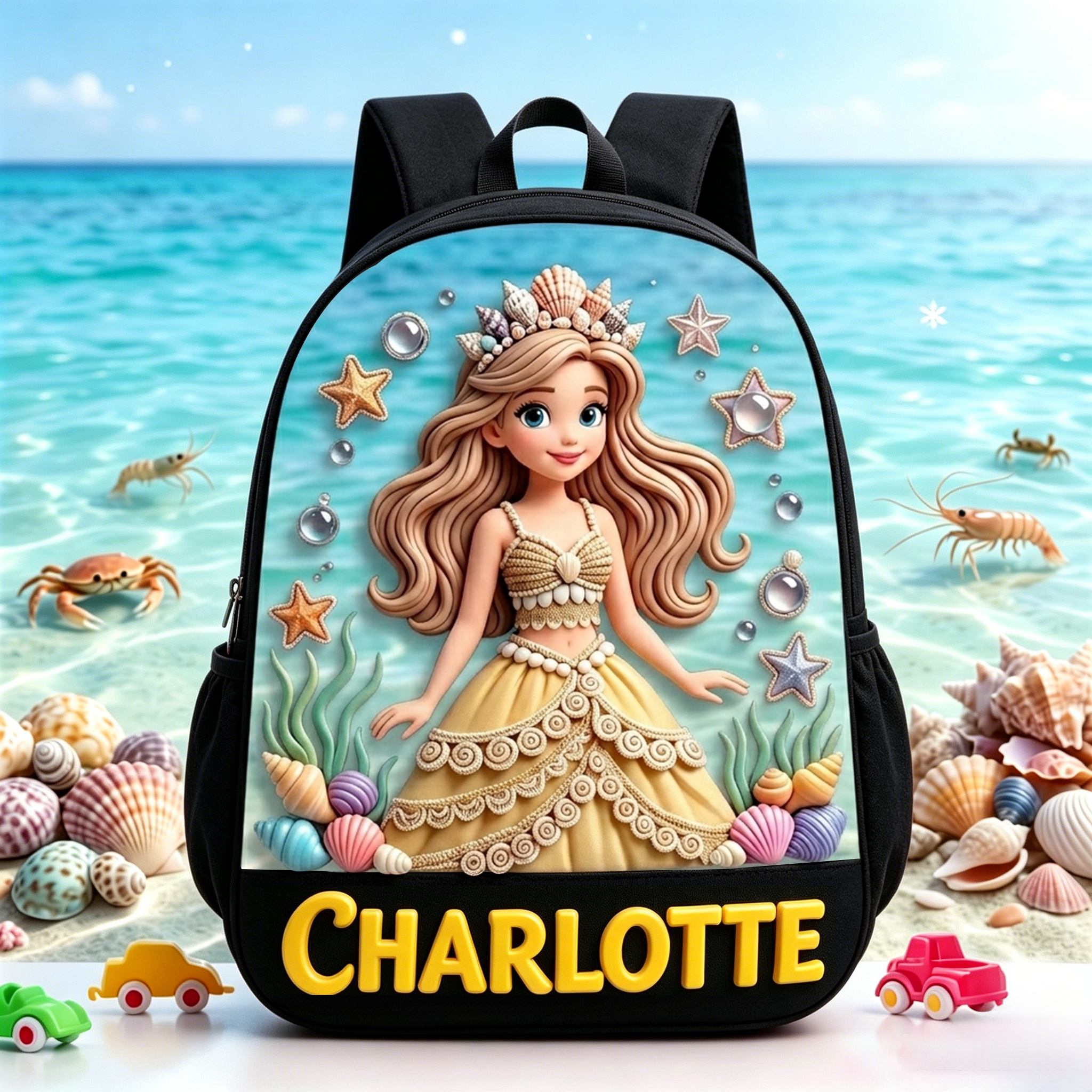Personalized Princess Glitter Backpack Set | CWPack368