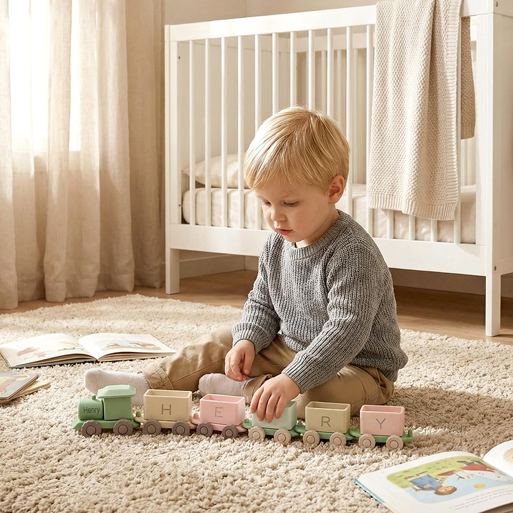 Personalized Kid Silicone Toy Train | CWToy195