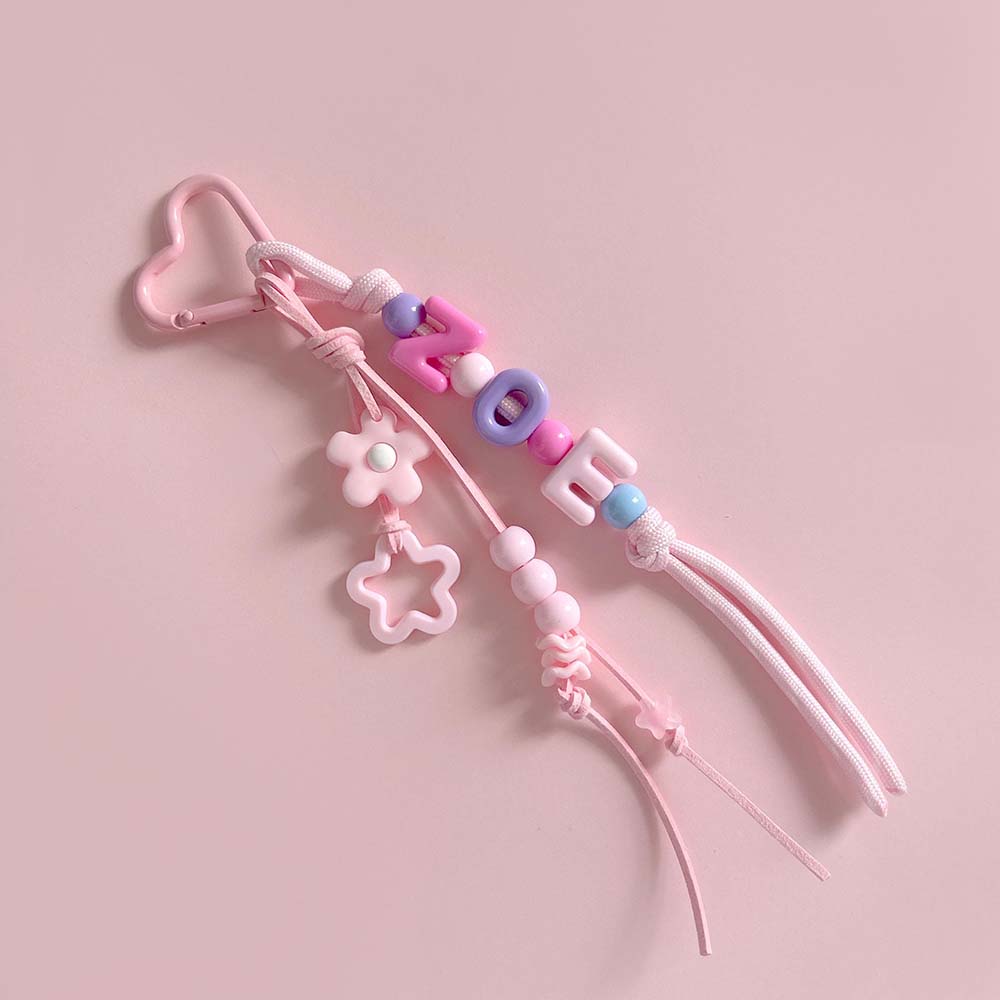 Personalized Colorful Name Letter Beaded Keychain | CWGift82