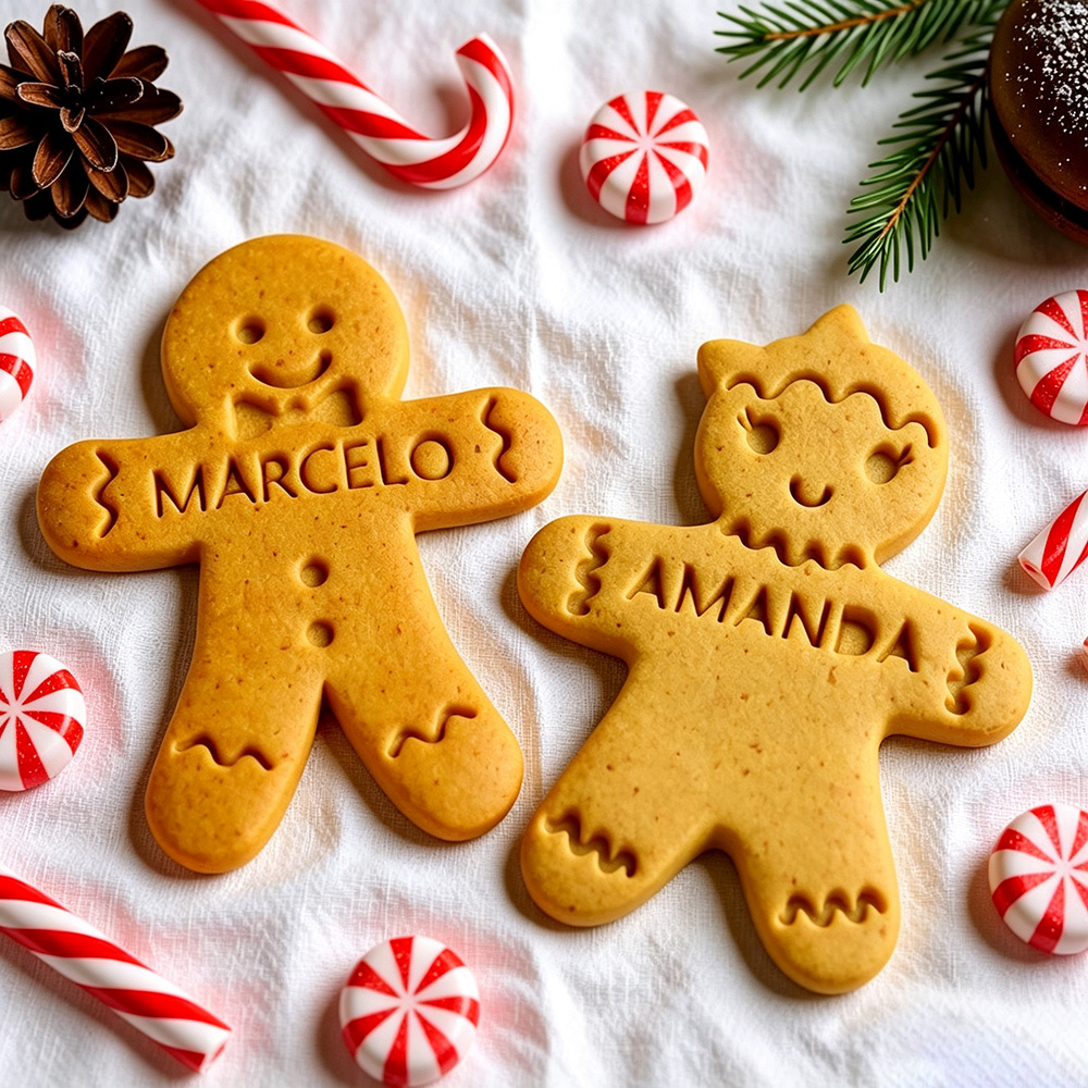 Personalized Christmas Gingerbread Cookie Cutter With Name | MCGift371