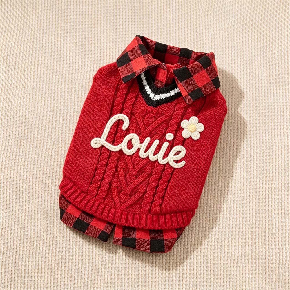 Personalized Hand Embroidered Christmas Pets Polo Shirt | MCGift375