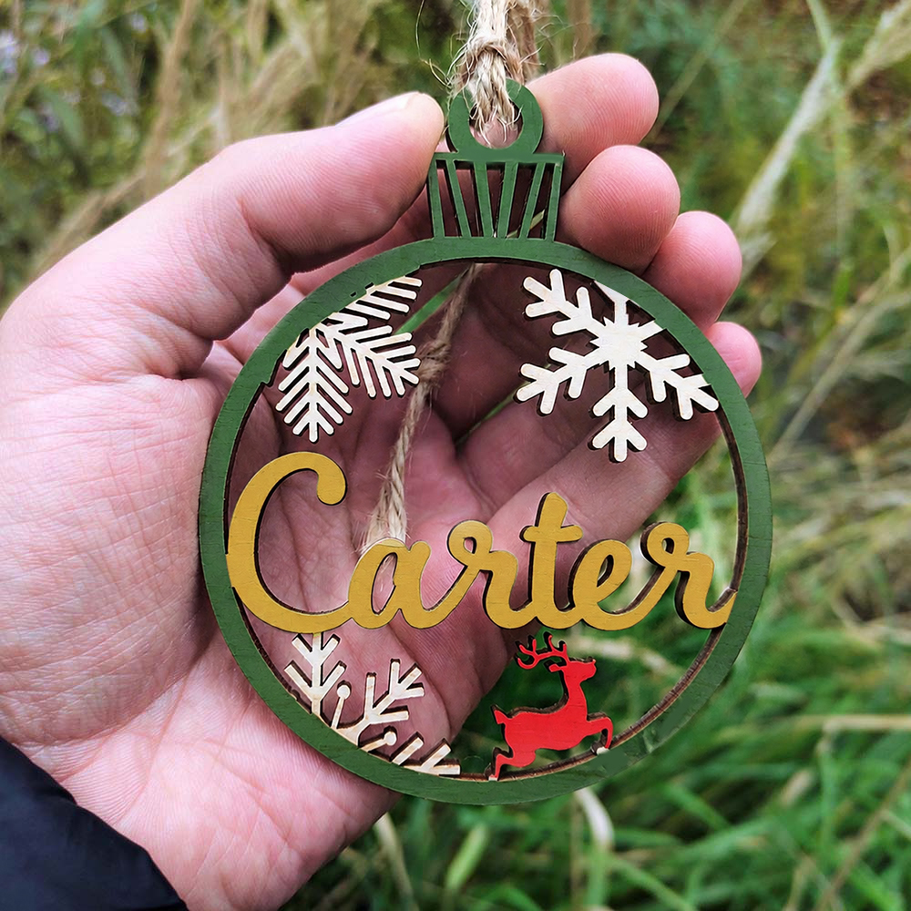 Personalized Wooden Christmas Ornaments | MCGift373