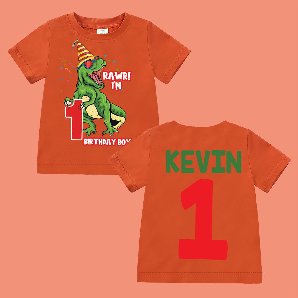 Personalized Dinosaur Birthday Boy T-Shirt | inBirth23