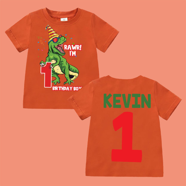 Personalized Dinosaur Birthday Boy T-Shirt | inBirth23