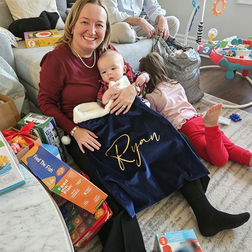 Personalized Christmas Velvet Santa Sack for Gifts | MCGift102