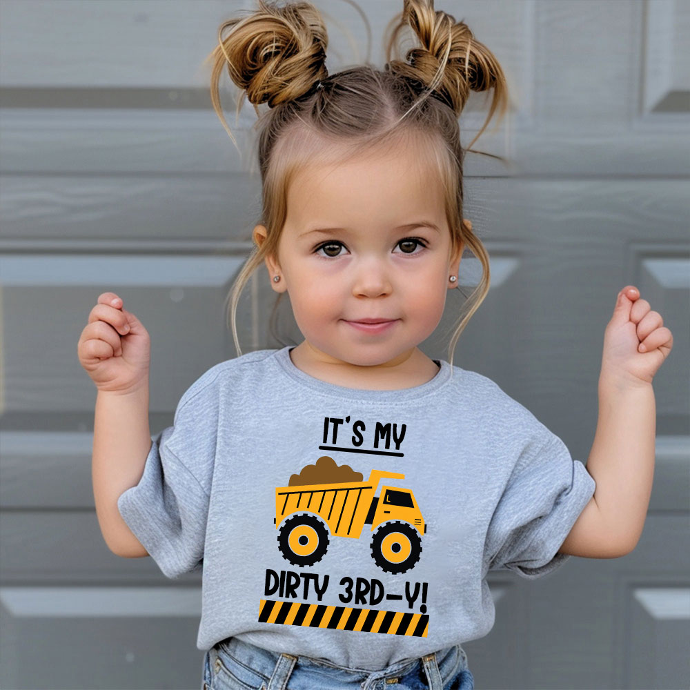 Personalized Truck Construction Dirty Birthday T-Shirt | inBirth25