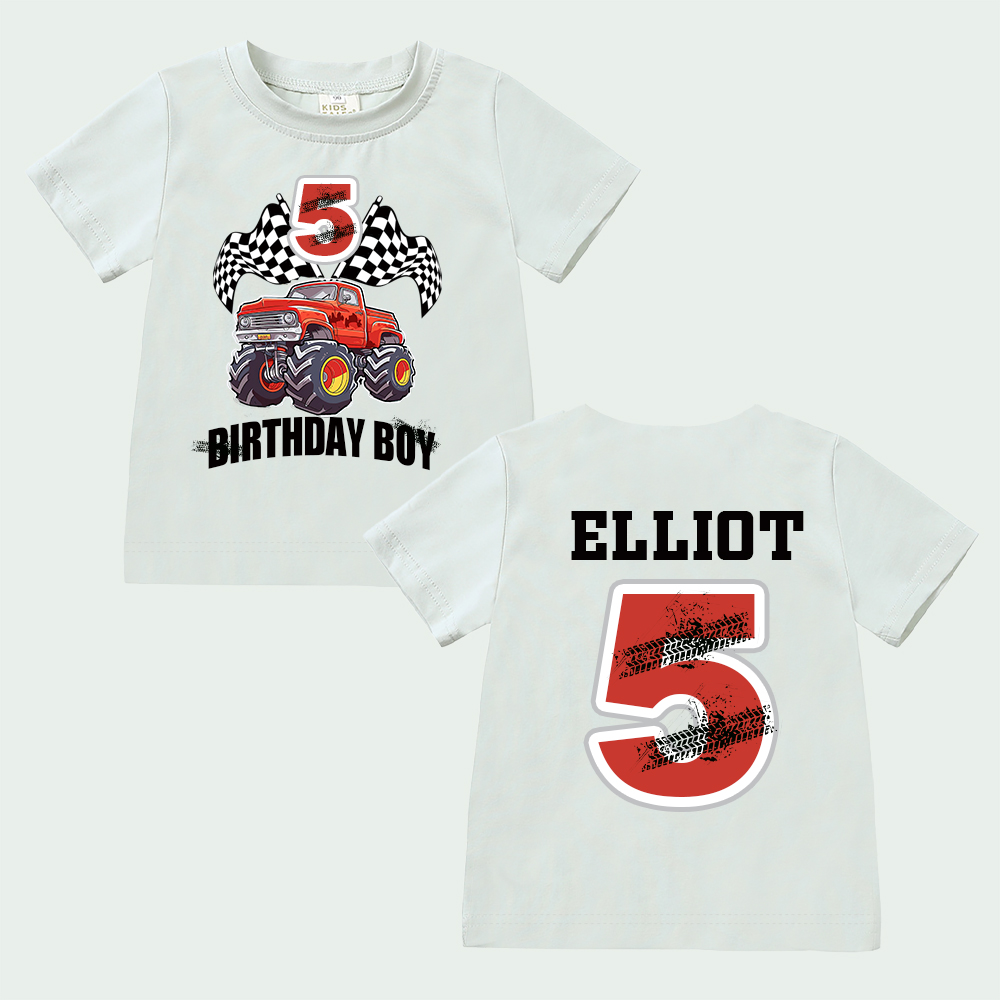 Personalized Monster Truck Name Birthday T-Shirt | inBirth27