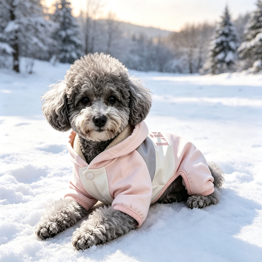 Personalized Winter Warm & Windproof Color-Blocked Cotton Coat For Pets | BKPet592