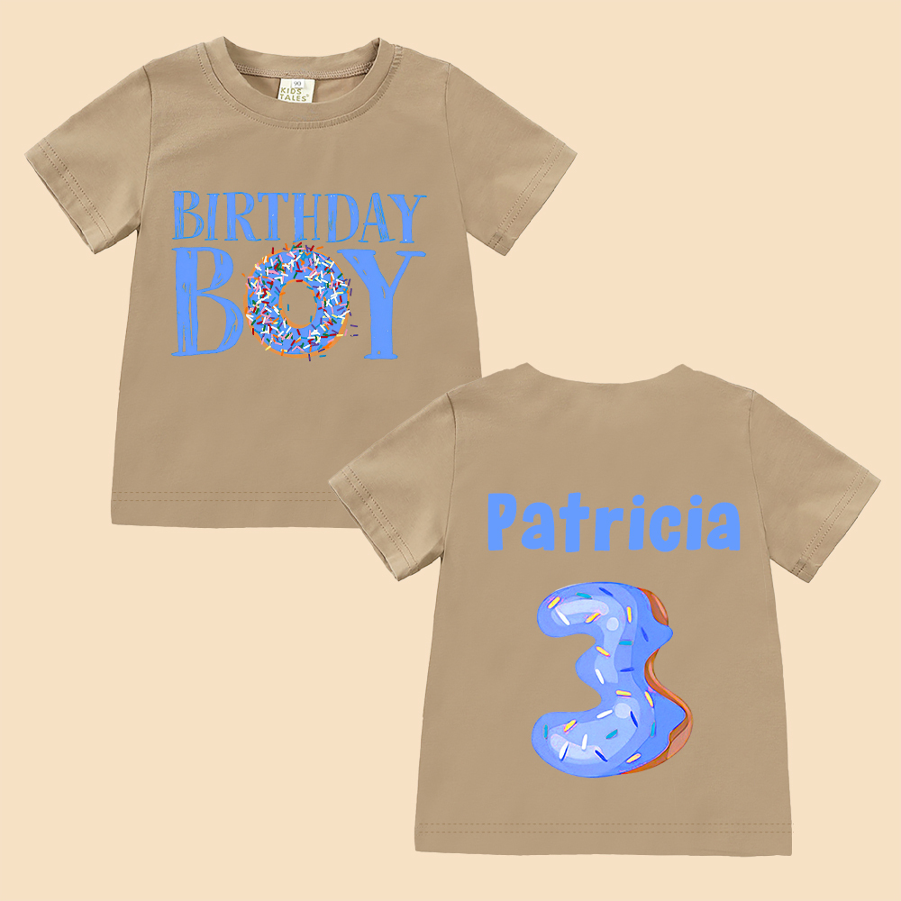 Personalized Donut Sprinkles Theme Birthday T-Shirt | inBirth29