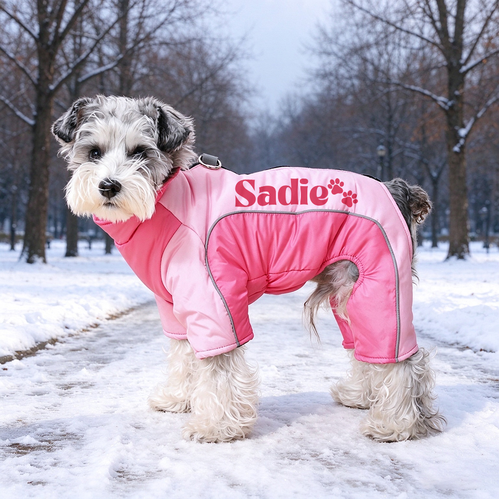 Personalized Pet Winter Warm Windproof Puffer Jacket | BKPet608