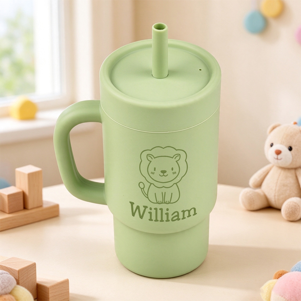 Personalised 10oz Stainless Steel Sippy Cup for Kids | KidCup10