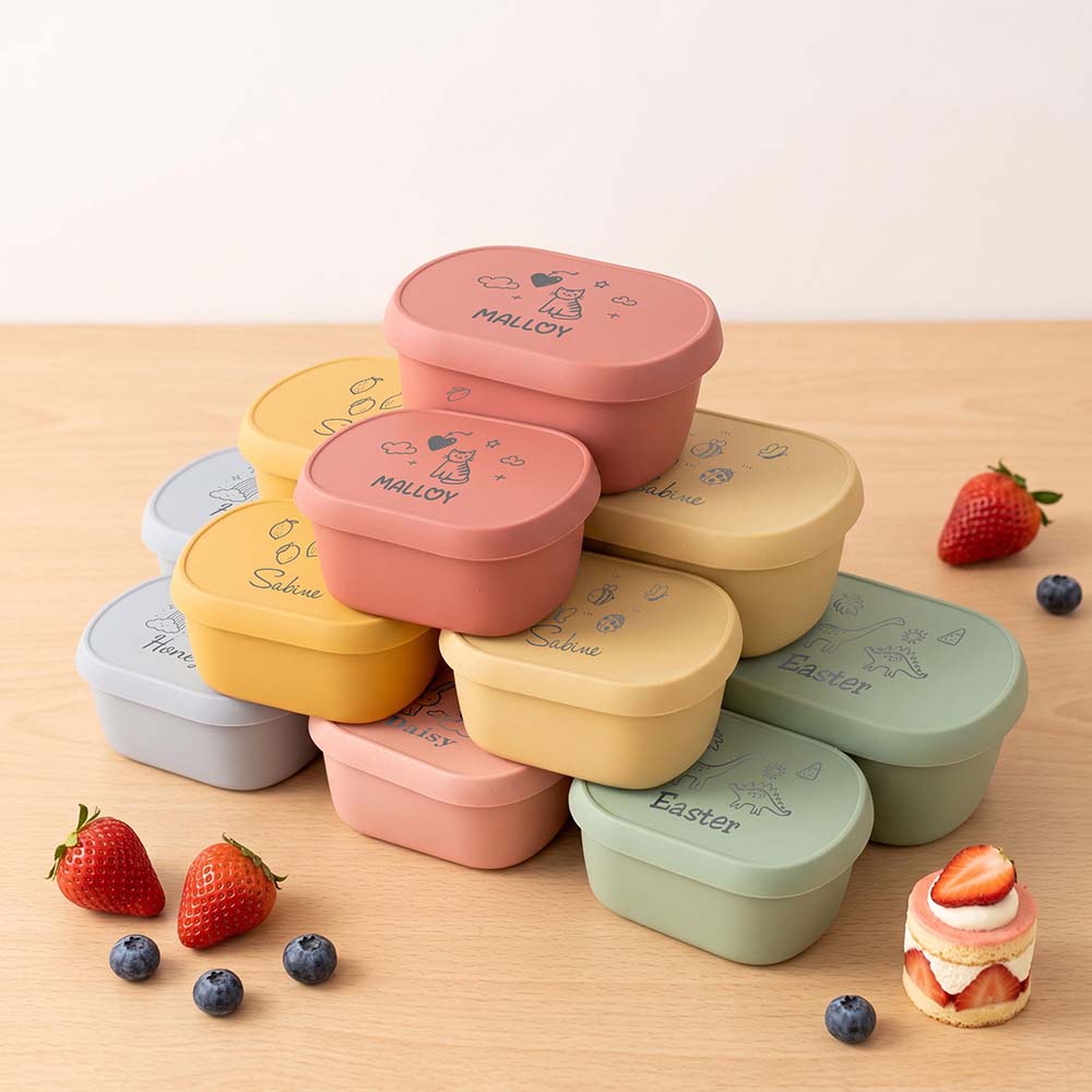 Personalised Cute Design Toddler Silicone Bento Box | CWBaby558