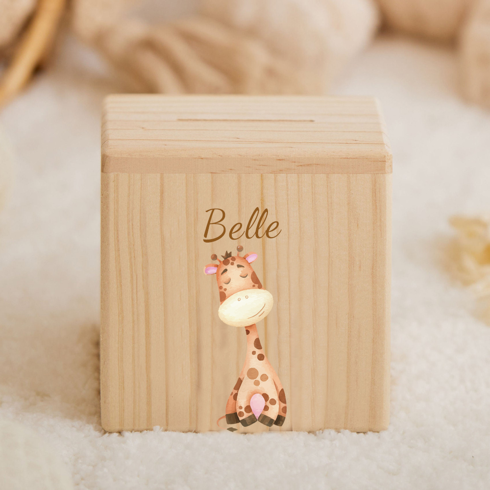 Personalized Kid Cute Animal Wooden Money Boxes