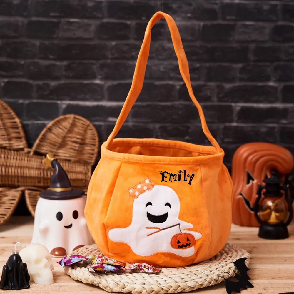 Personalized Embroidery Halloween Bucket | CWHalloween09