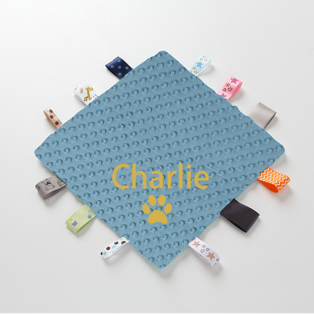 Personalized Pet Embroidery Comforter Ribbon Taggie | BKPet77