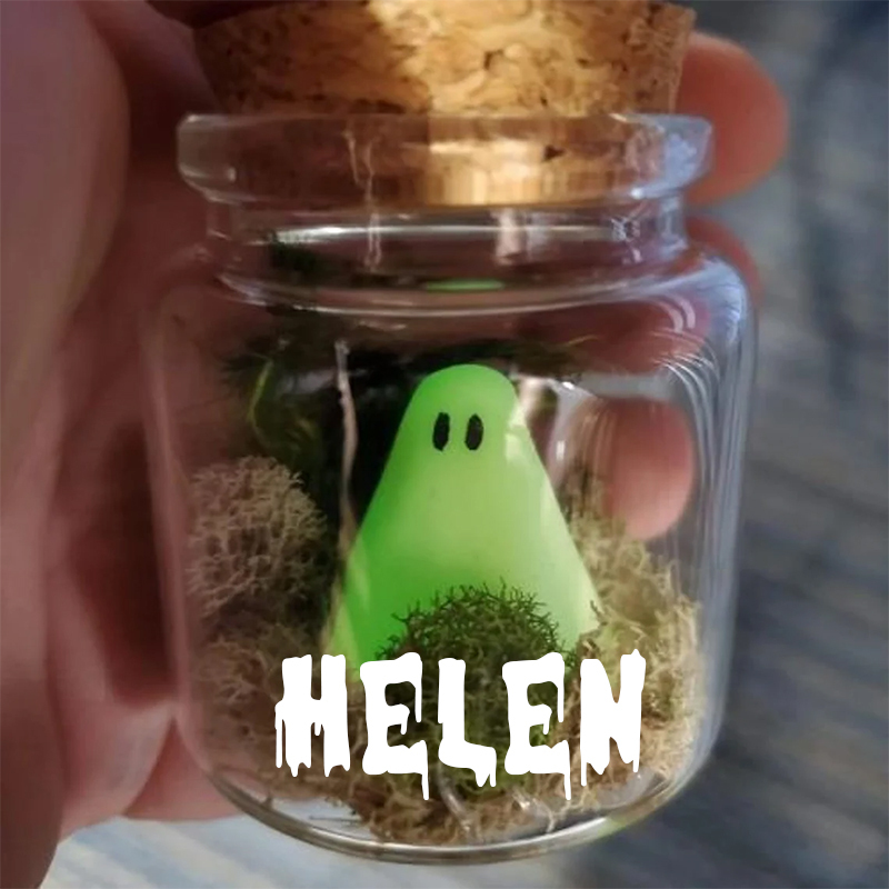Personalized Ghost In a Bottle Halloween Party Favors | CWHalloween14