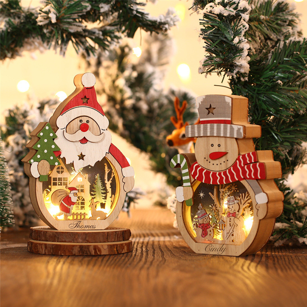 Personalized Christmas Ornaments Decoration with Light | MCGift30