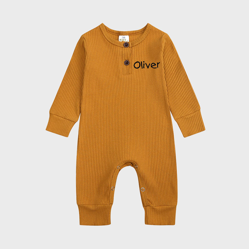 Personalized Embroidery Kids Cozy Soft Sweatshirt Romper | inRomper08