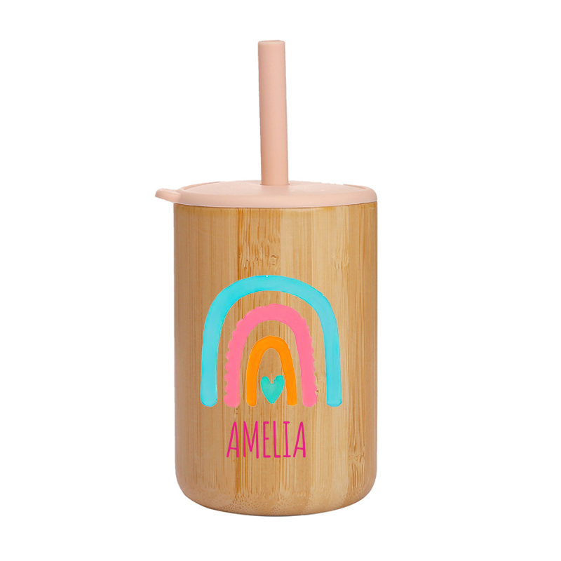 Personalized 5oz Eco-friendly Bamboo & Silicone Non-spill Cup | YouBottle58