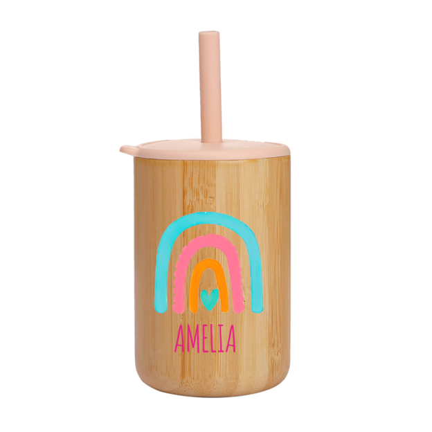 Personalized 5oz Eco-friendly Bamboo & Silicone Non-spill Cup | YouBottle58
