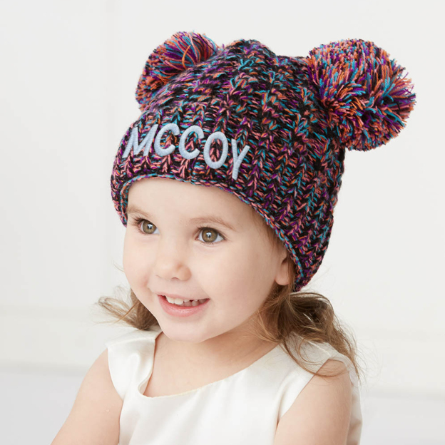 Personalized Embroidery Pom Pom Hat for Comfort & Unique | HSKid17
