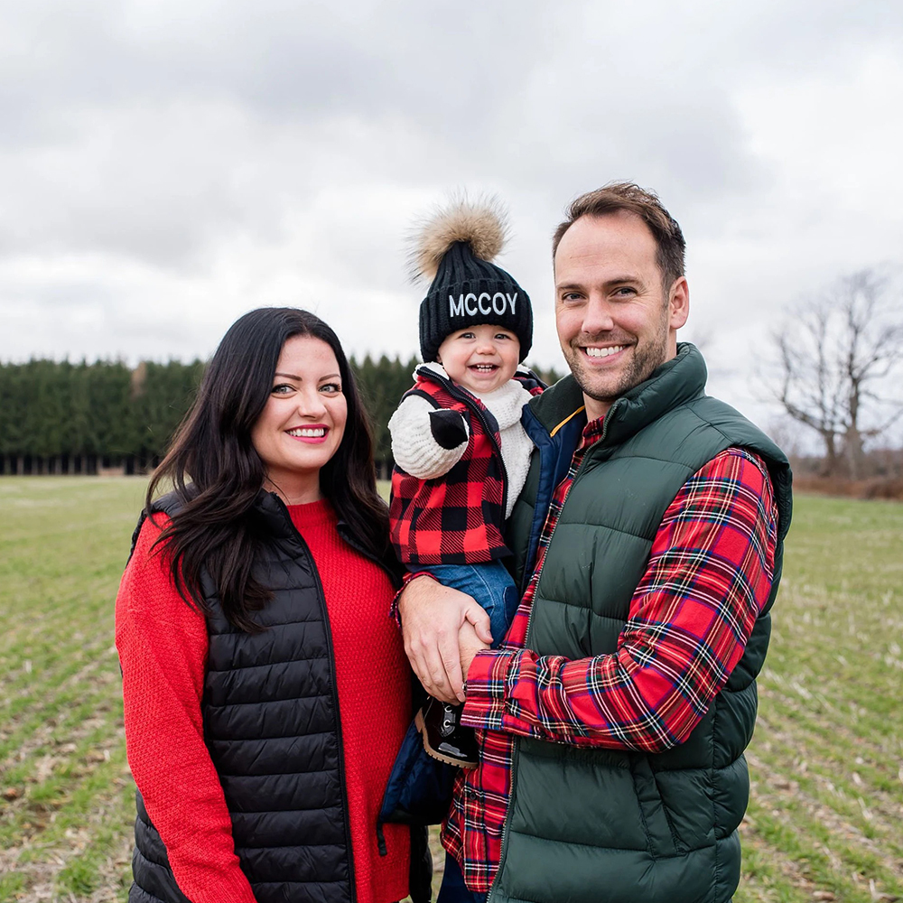 Personalized Embroidery Kid Pom Pom Hat With Scarf | HSKid48