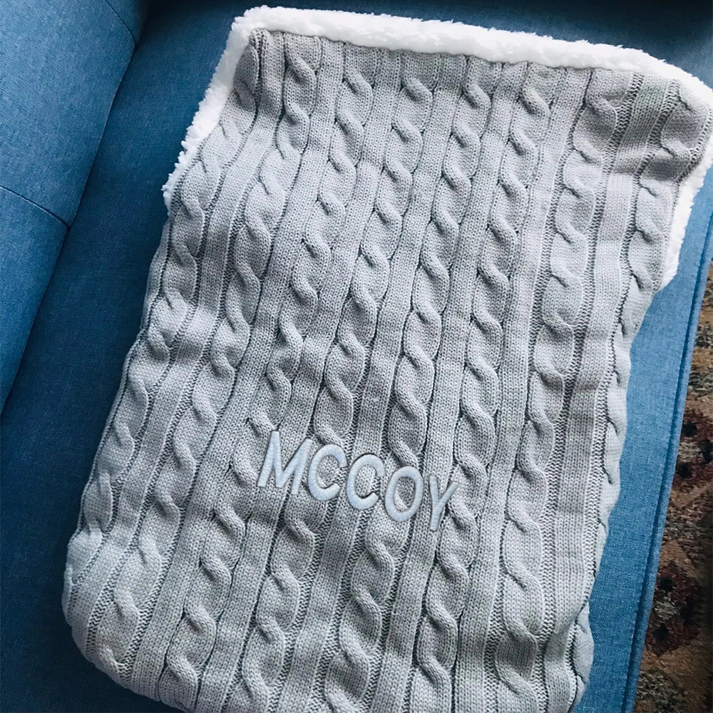 Personalized Embroidery Sherpa Sleeping Bag for Babies | CWBaby93