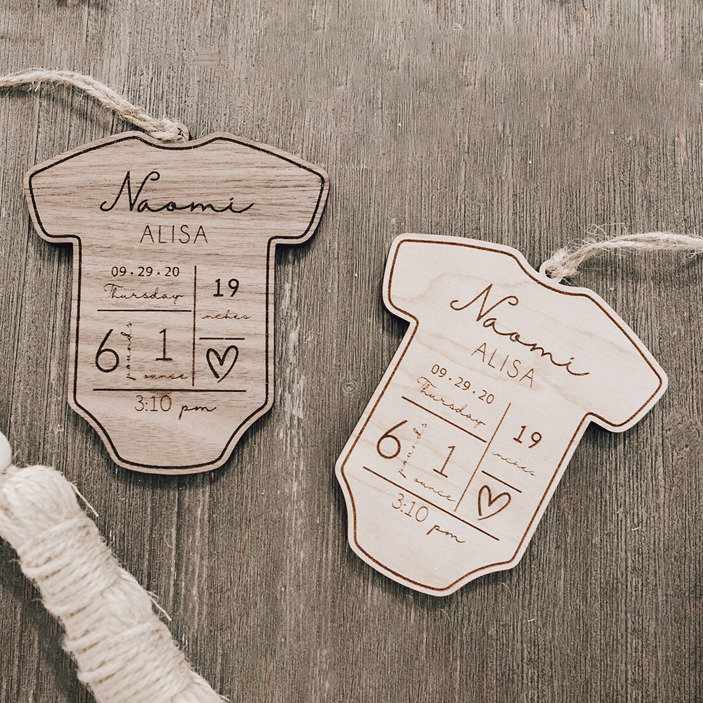 Personalized Baby's First Christmas Wood Ornament | MCGift85