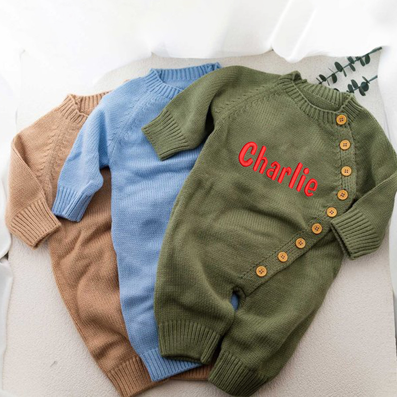 Personalized Embroidered Kids Color Romper Set | inSet13