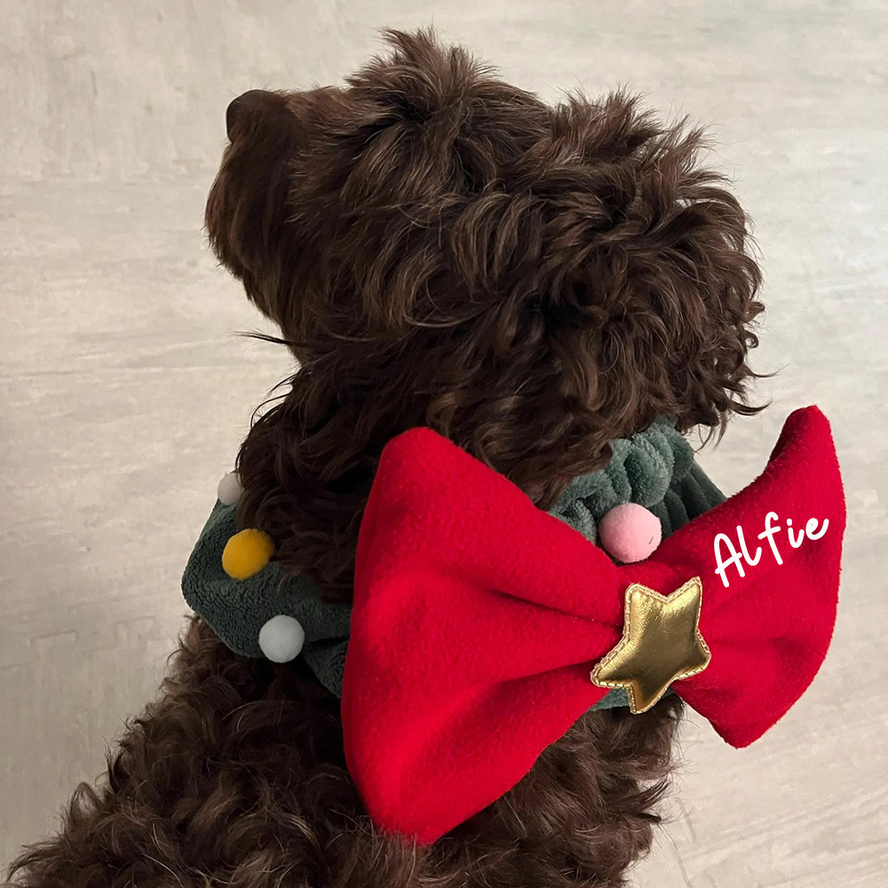 Personalized Funny Christmas Pet Bow Tie Scarf | MCGift110
